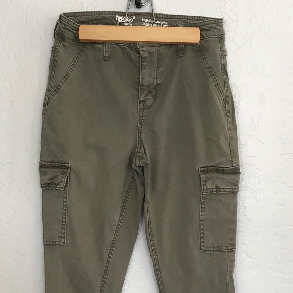 Mossimo High Rise Cargo Jeggings Army Green Size 4
